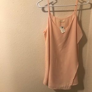 Cross layer chiffon tank
